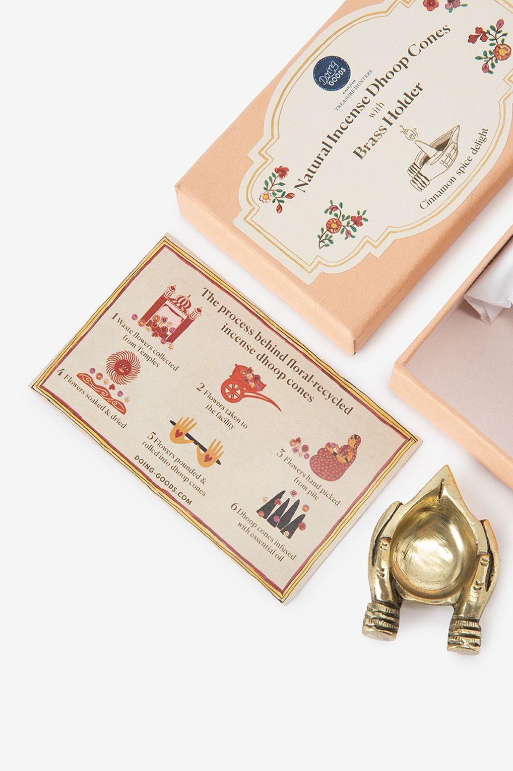 Dhoep wierookkegels met wierrookhouder