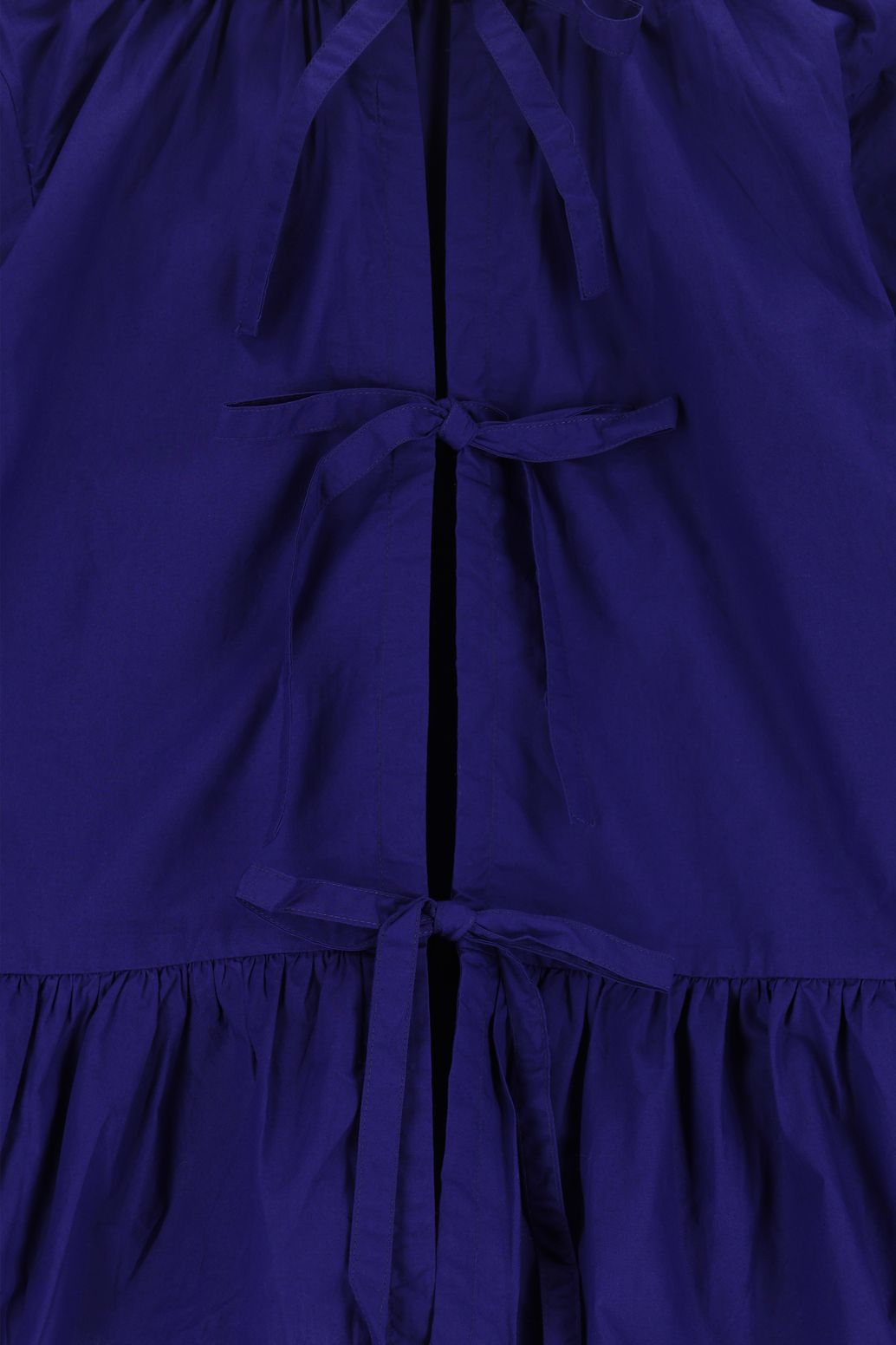 Donkerblauwe top met ruffle