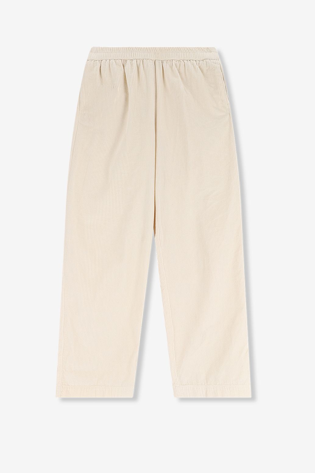 Weite Cordhose - weiß