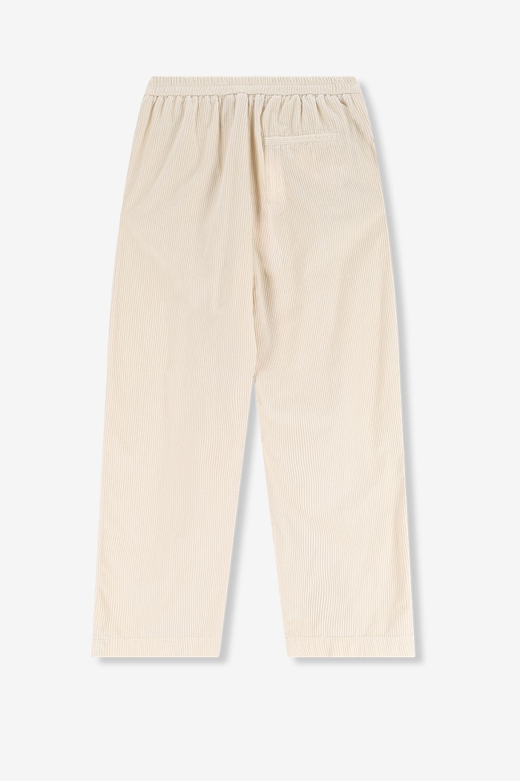 Pantalon jambes larges en velours côtelé - blanc