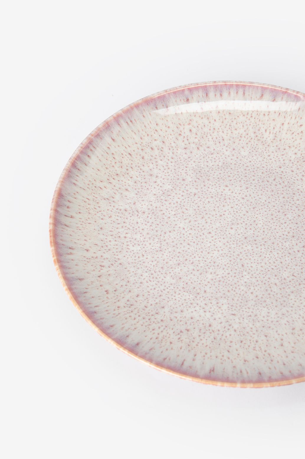 Roze reactive glaze ontbijtbord