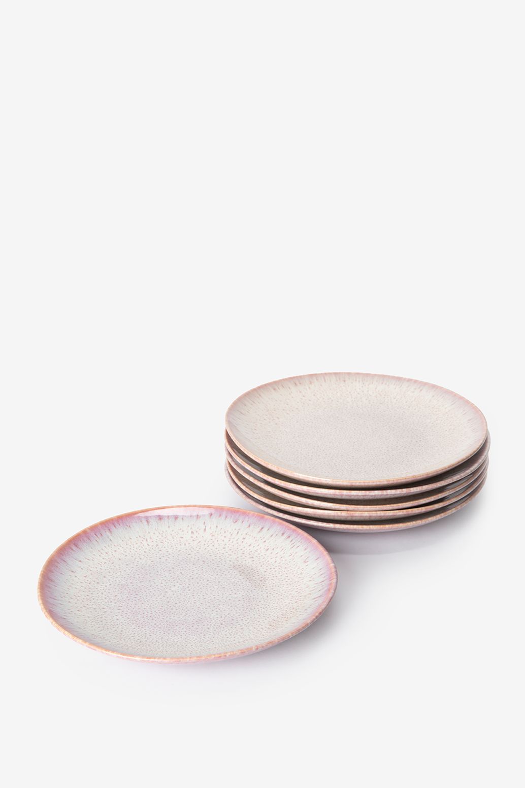 Roze reactive glaze ontbijtbord