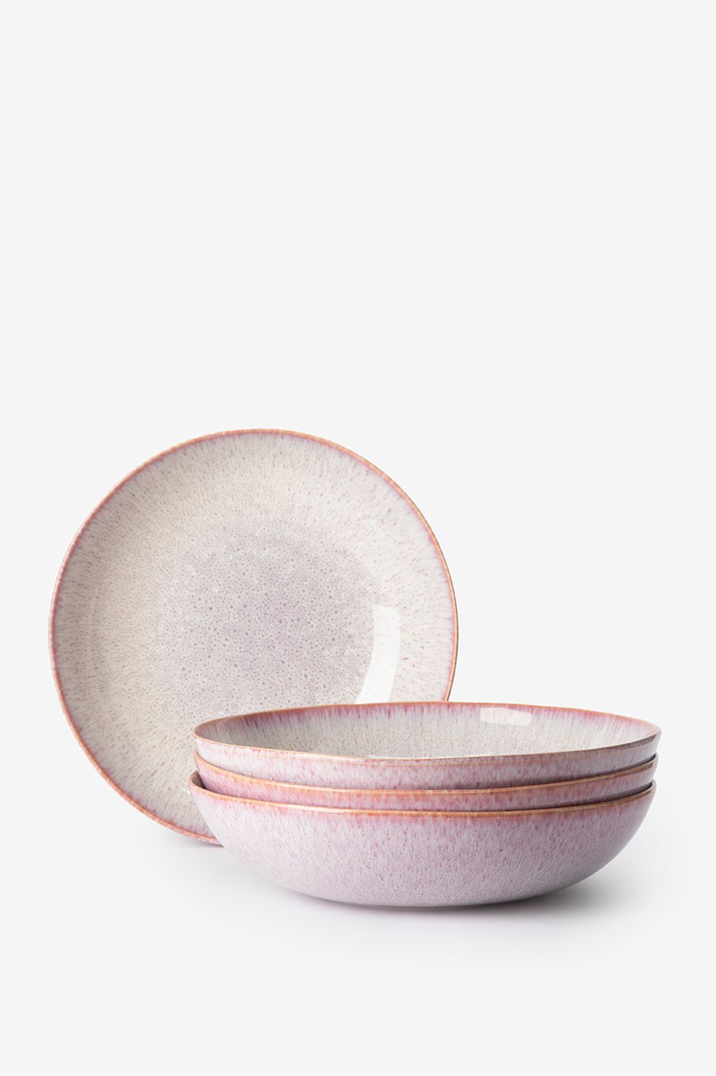 Assiettes de présentation en émail réactif - rose