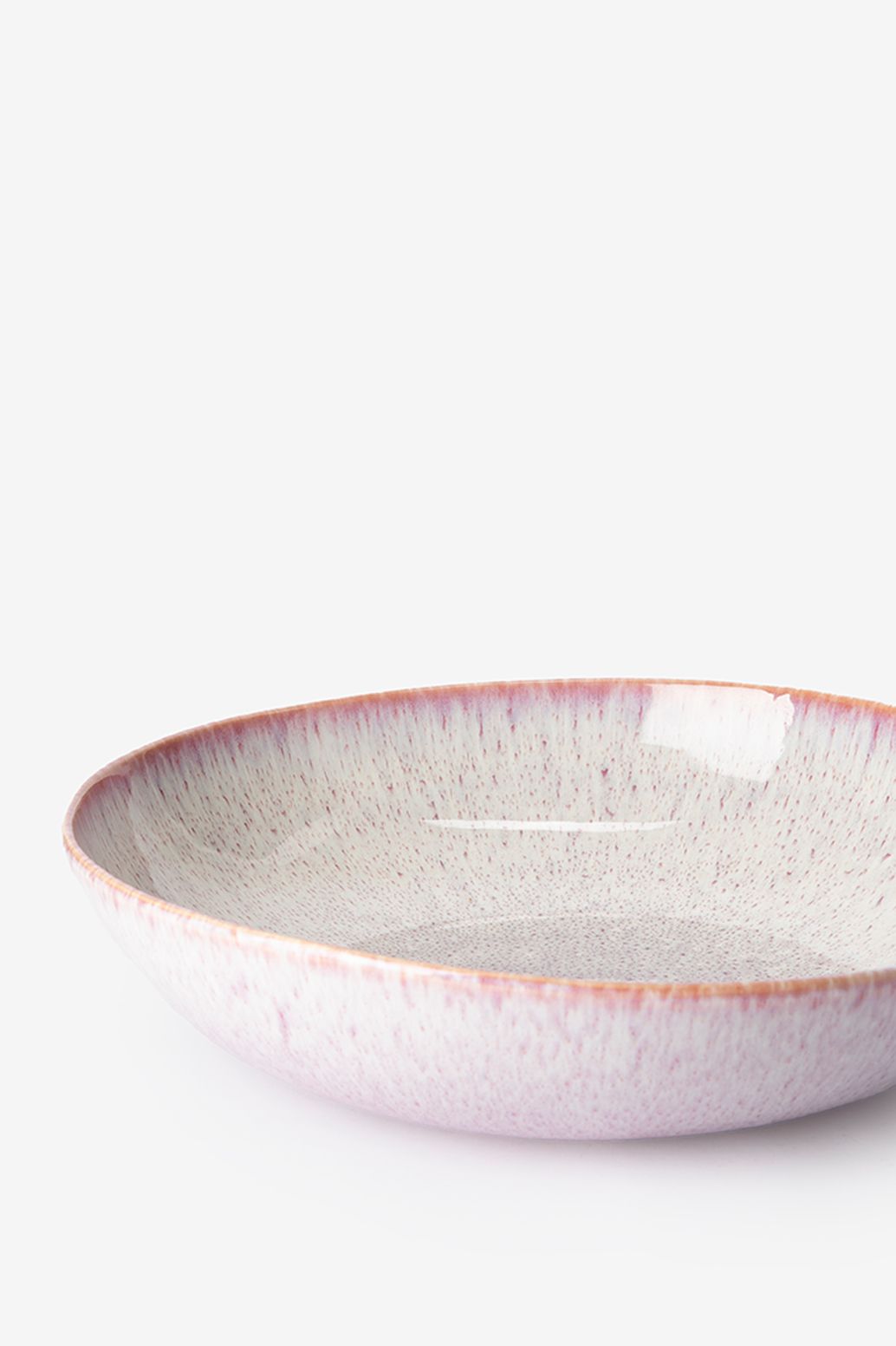 Assiettes de présentation en émail réactif - rose