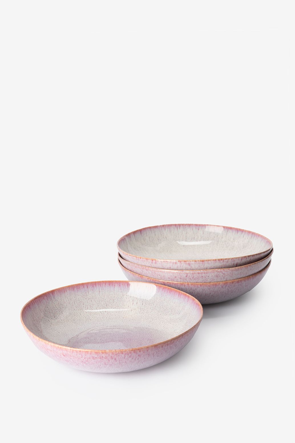 Assiettes de présentation en émail réactif - rose