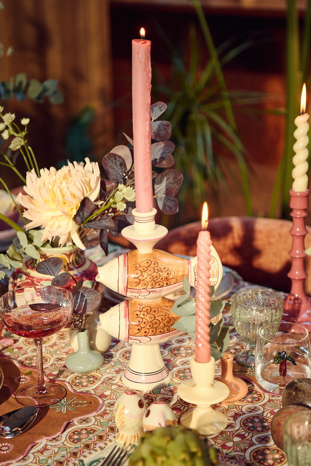 Wassergläser mit Palme