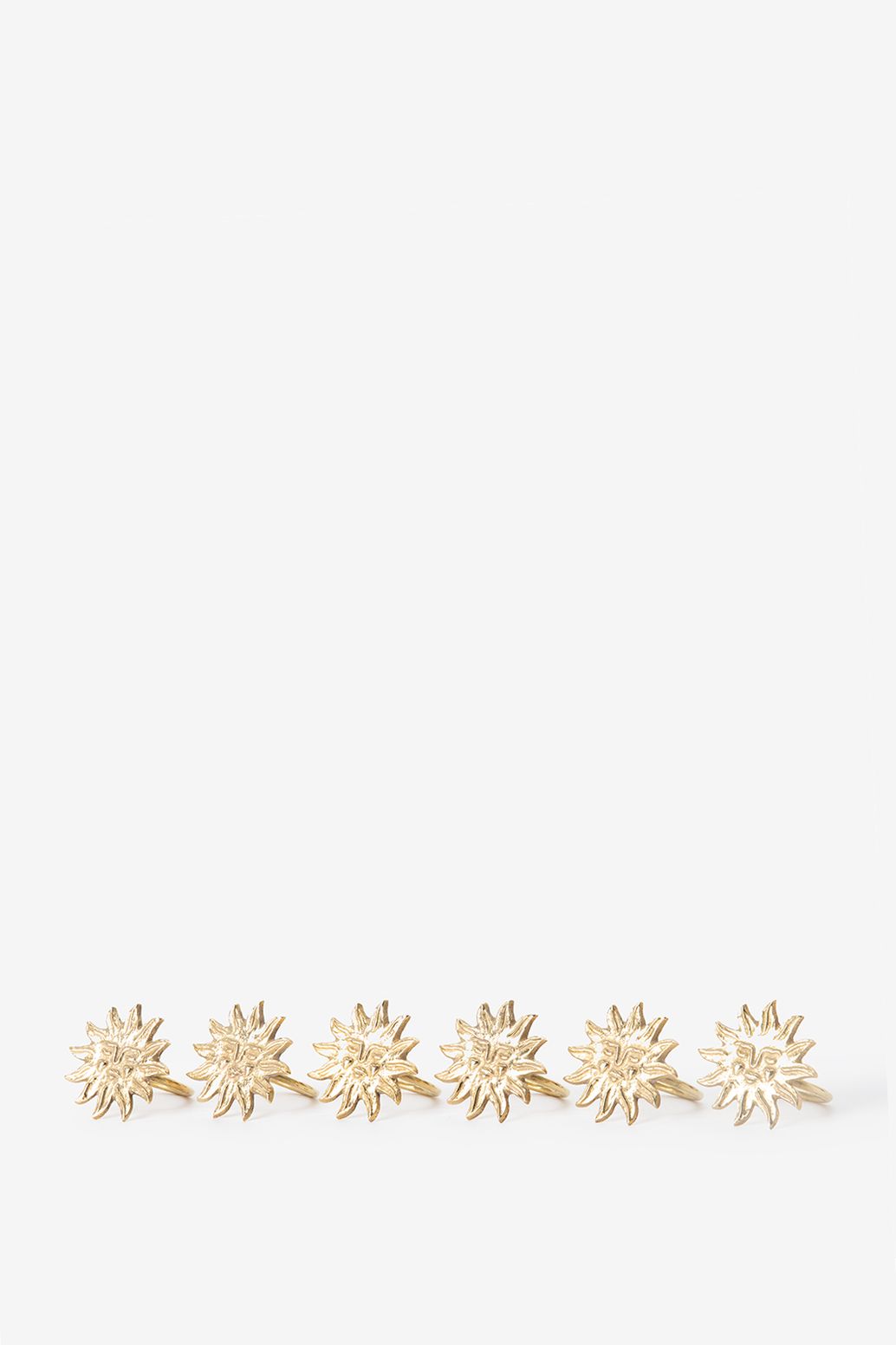 Ronds de serviette avec soleil - doré