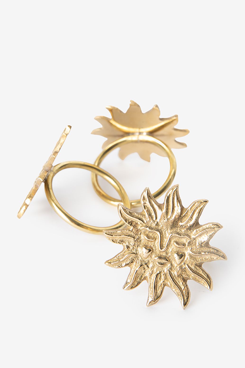 Ronds de serviette avec soleil - doré