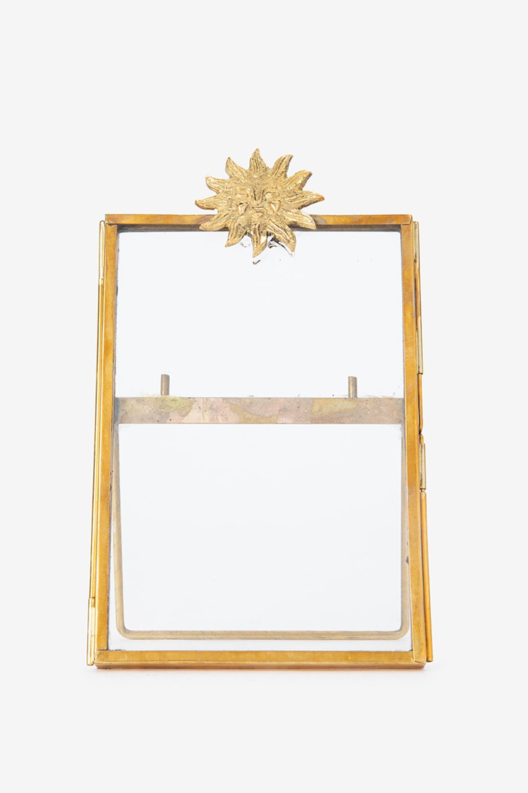 Goudkleurige fotolijst met zon