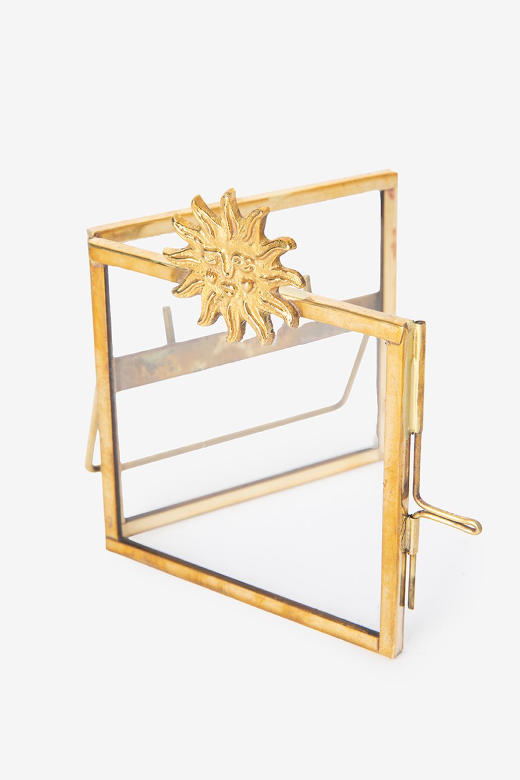 Goudkleurig fotolijstje met zon