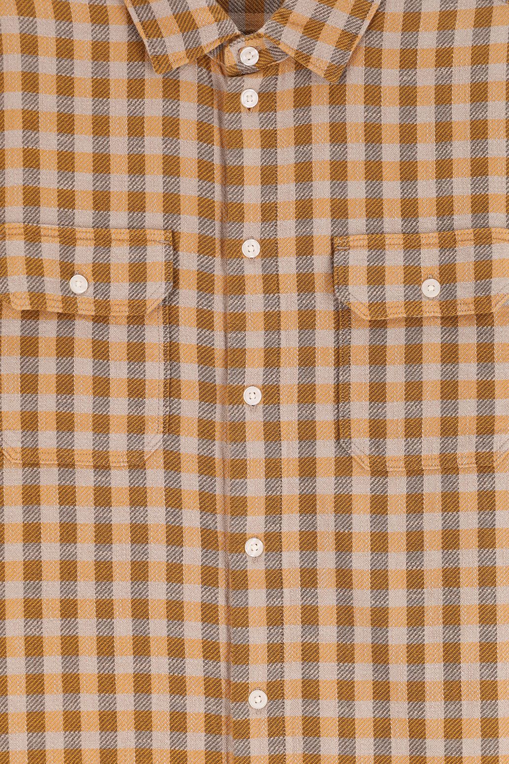 Kariertes Hemd - ockergelb