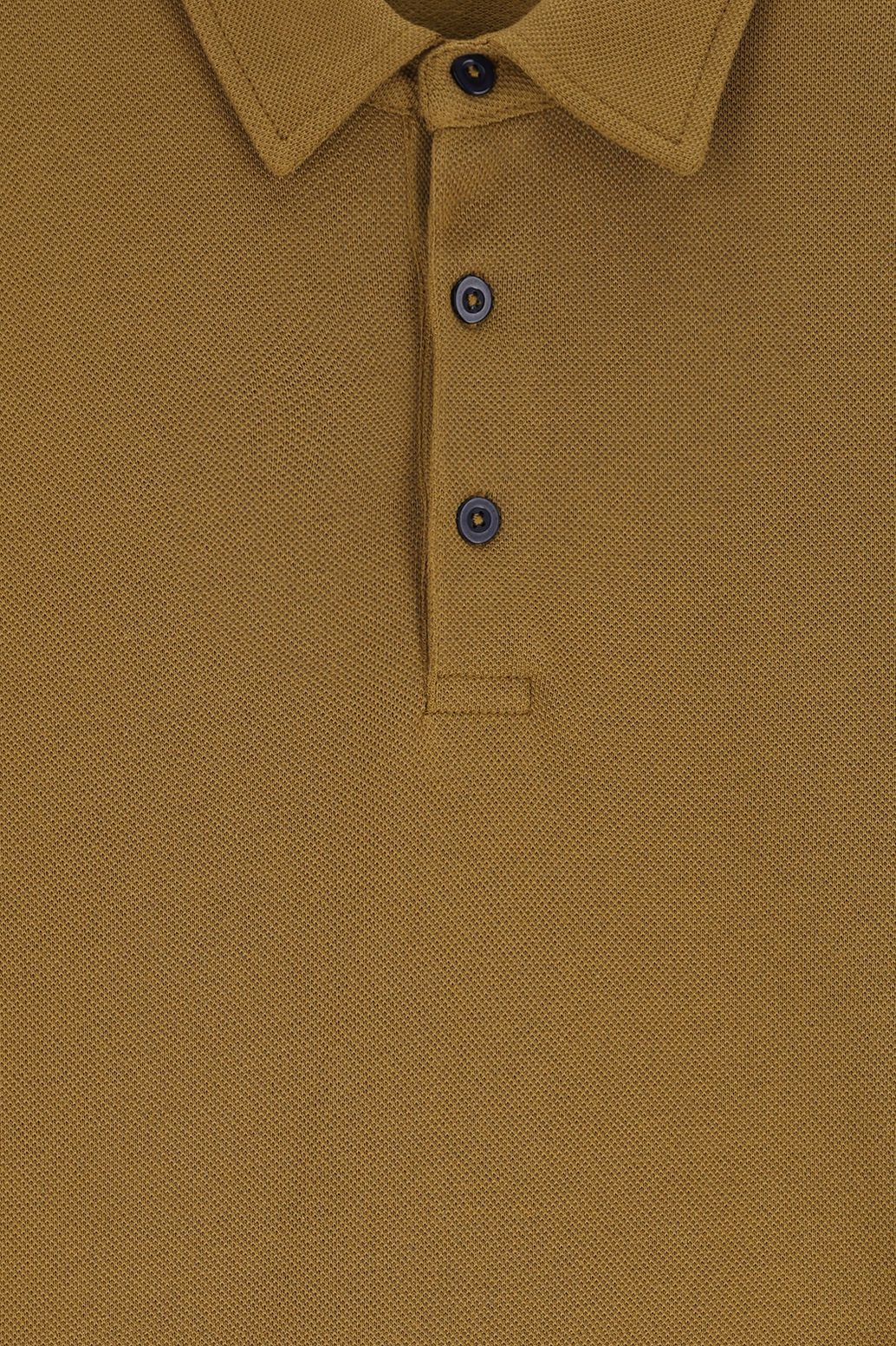 Piqué-Polo mit langem Arm - grün