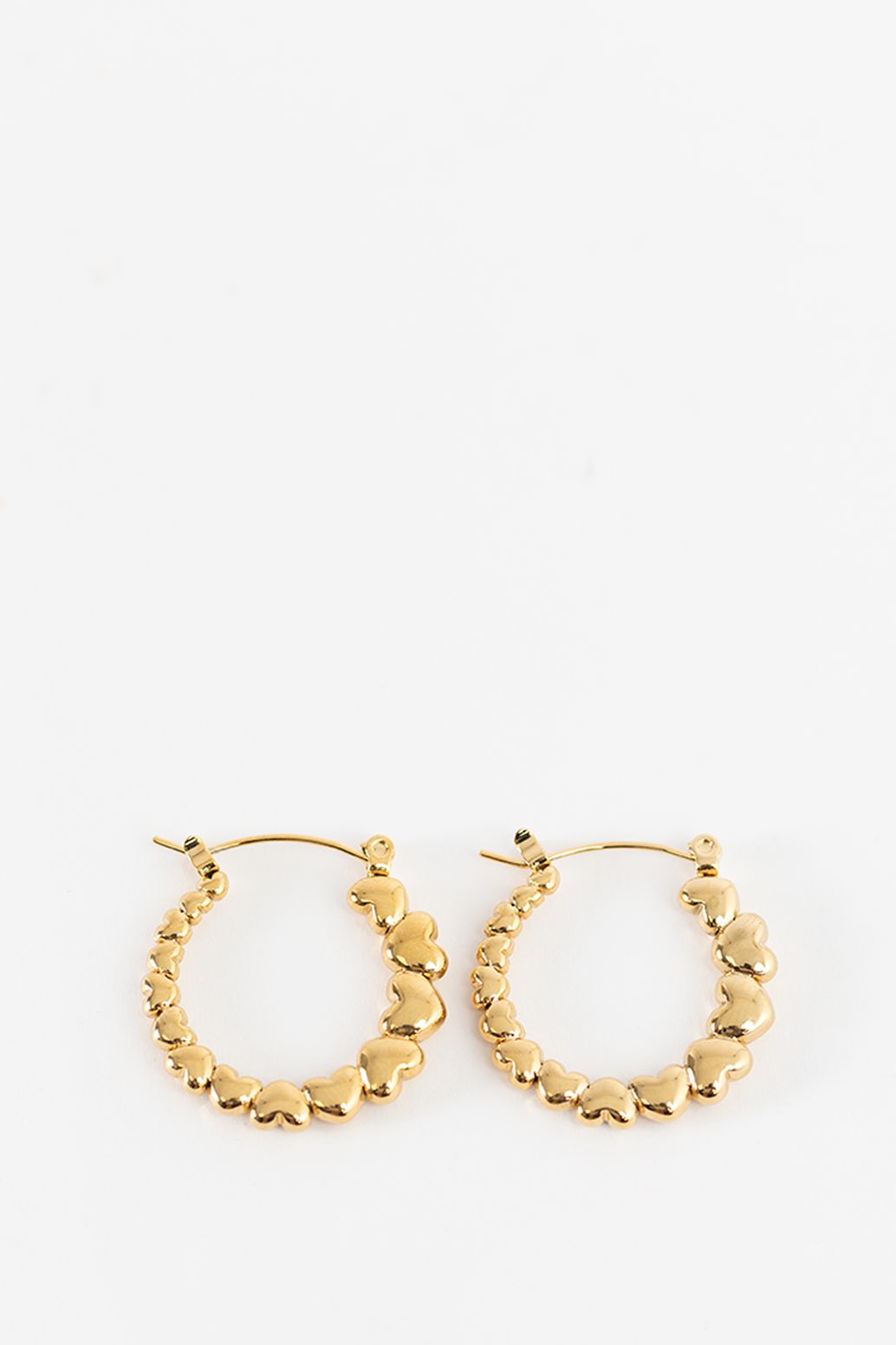 Gold-plated Ohrringe mit Herzen