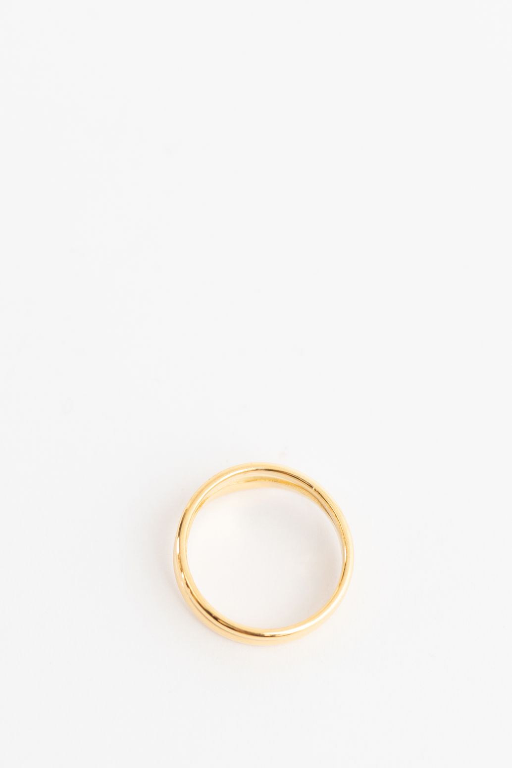 Gold plated dubbele ring