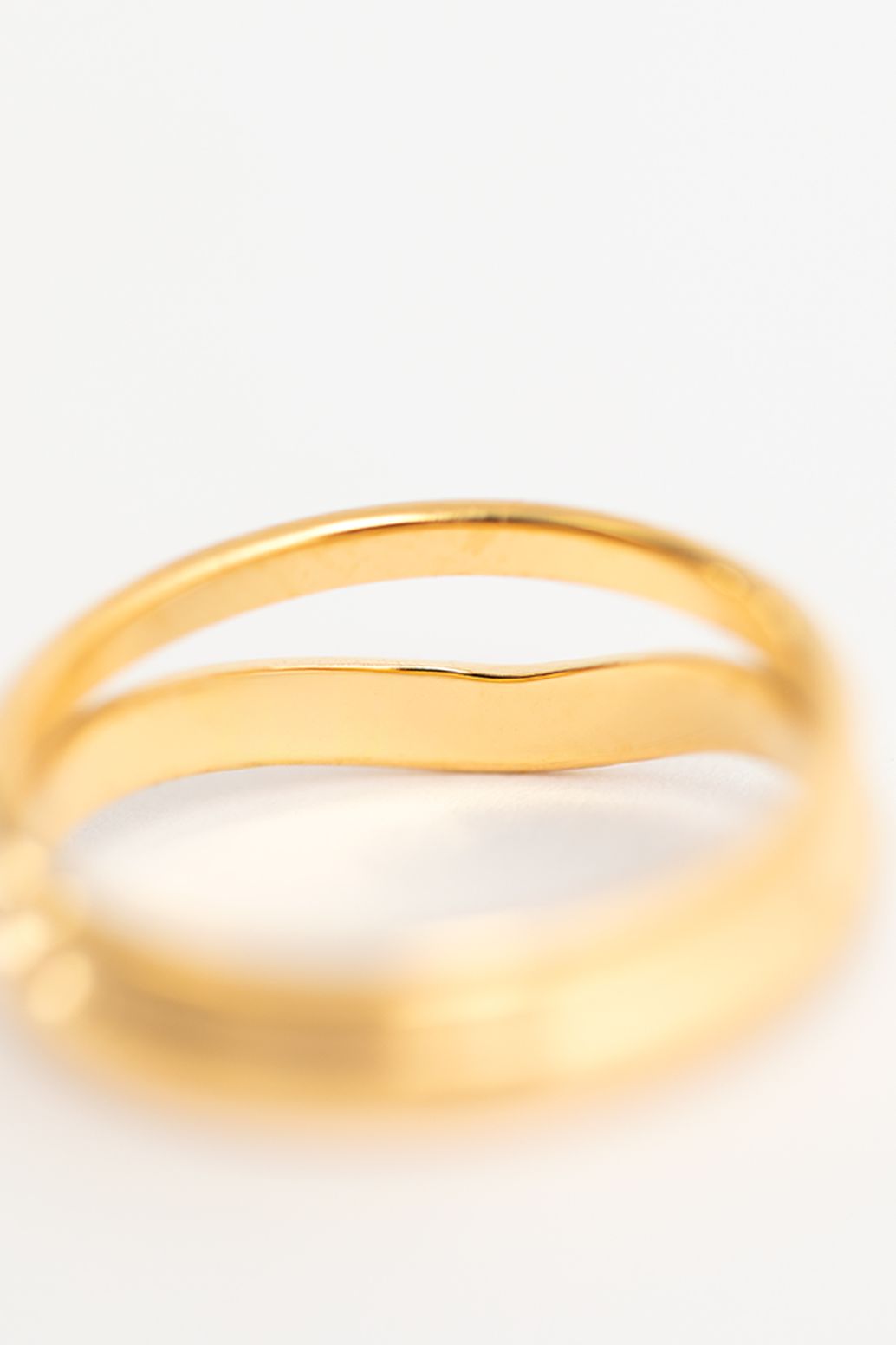 Gold plated dubbele ring