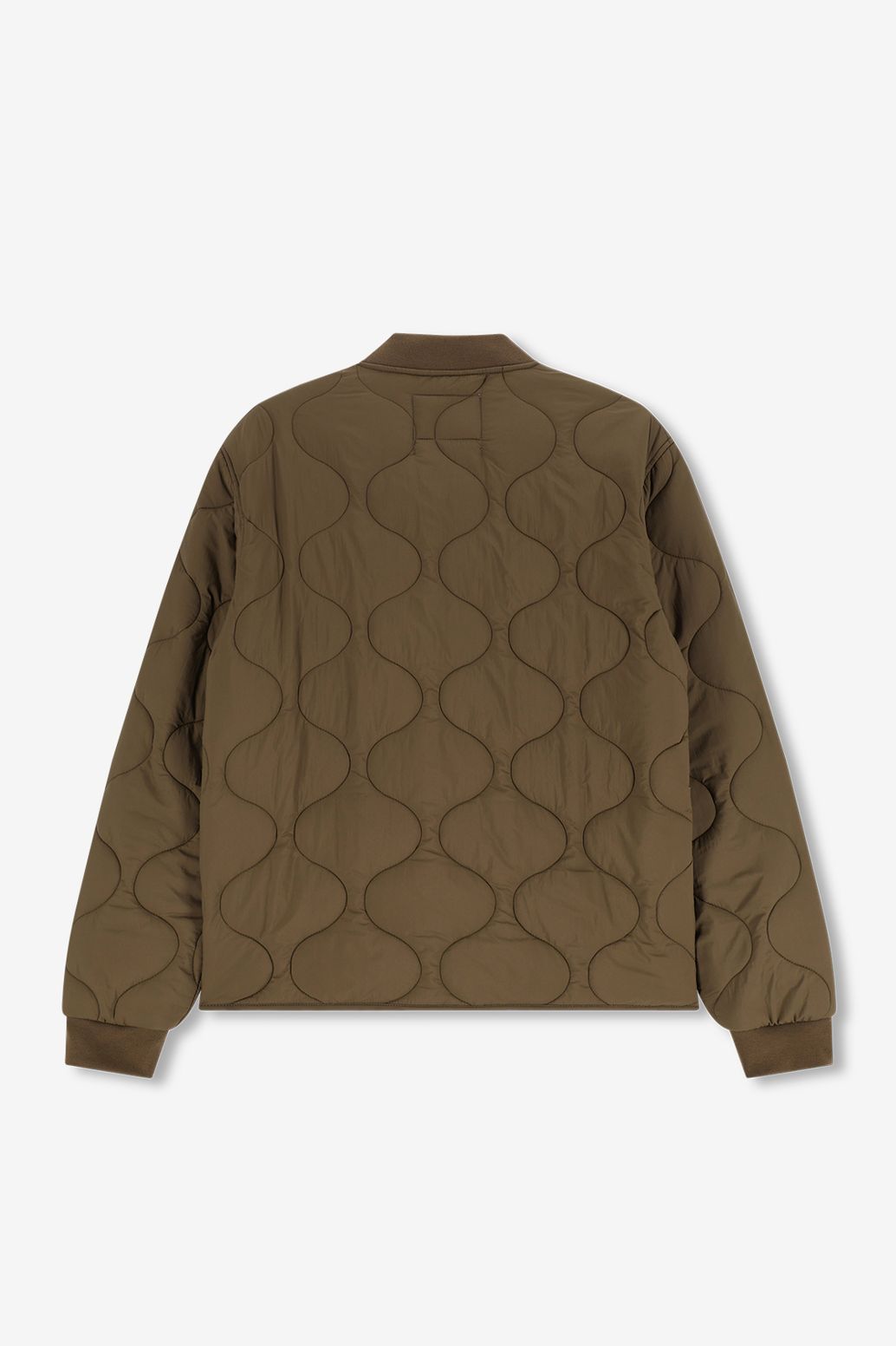 Donkergroene quilted jas