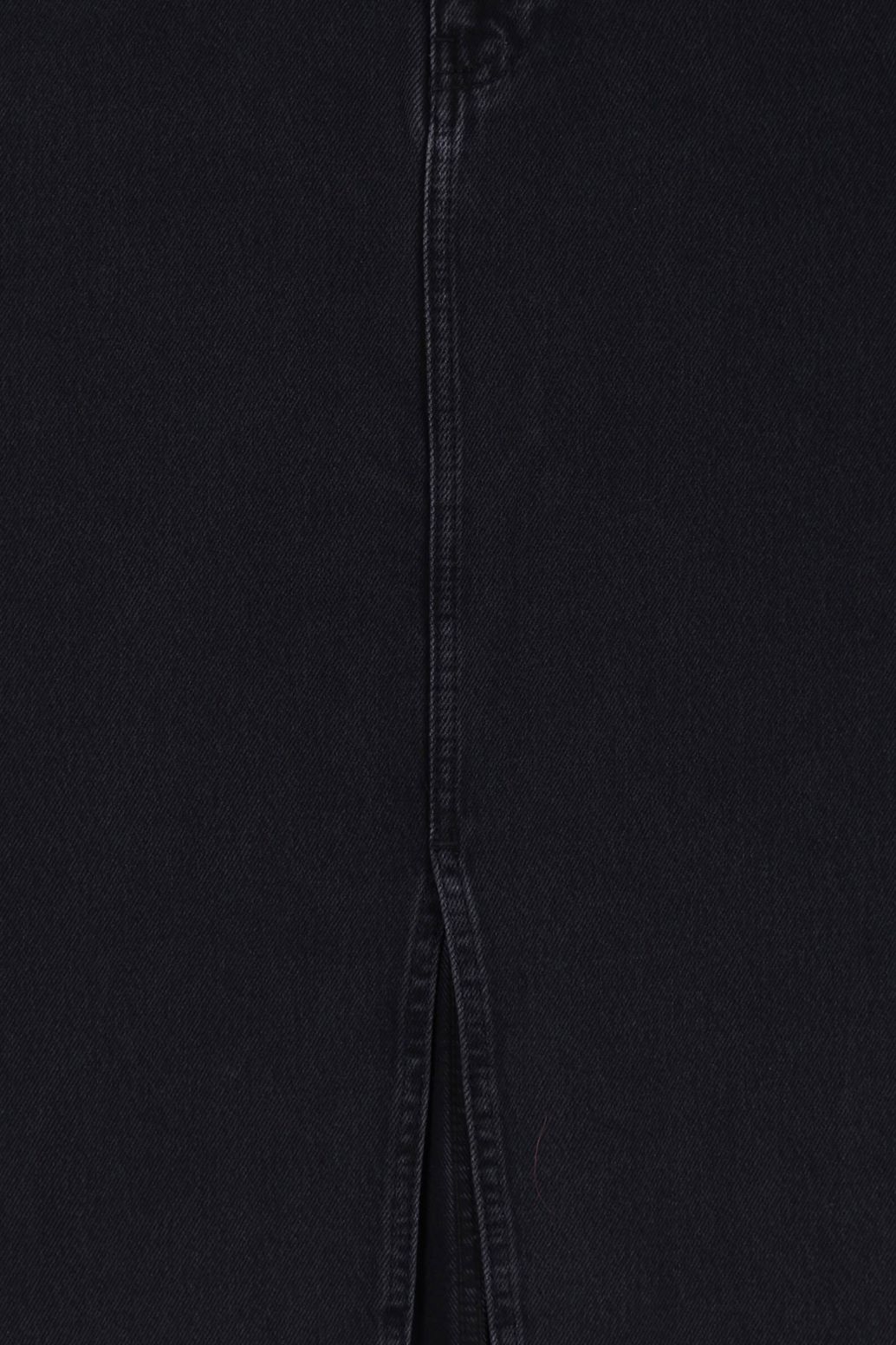 Maxi-Jeansrock mit Schlitz - dunkelgrau