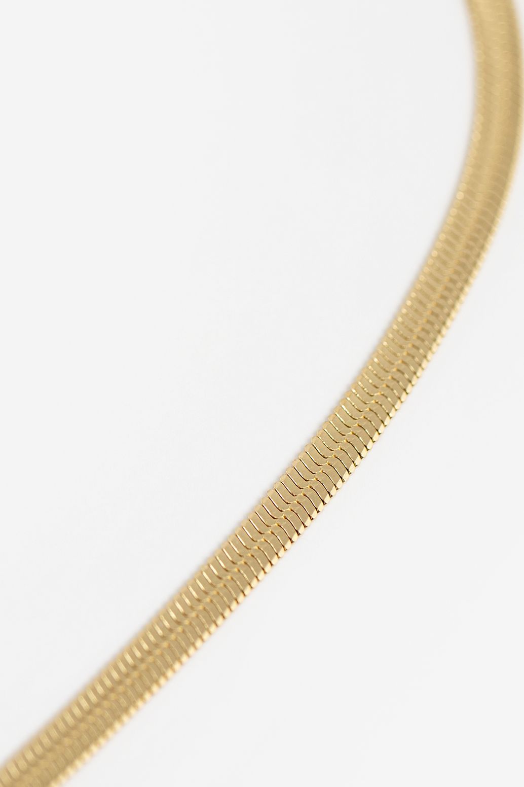 Collier plat - plaqué or