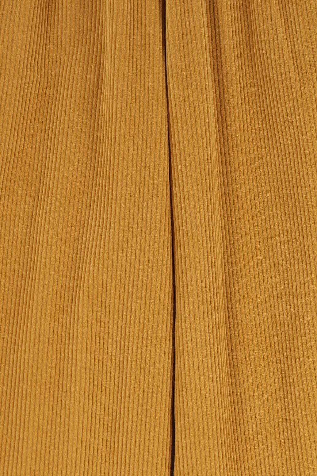 Pantalon jambes larges en velours côtelé - jaune foncé