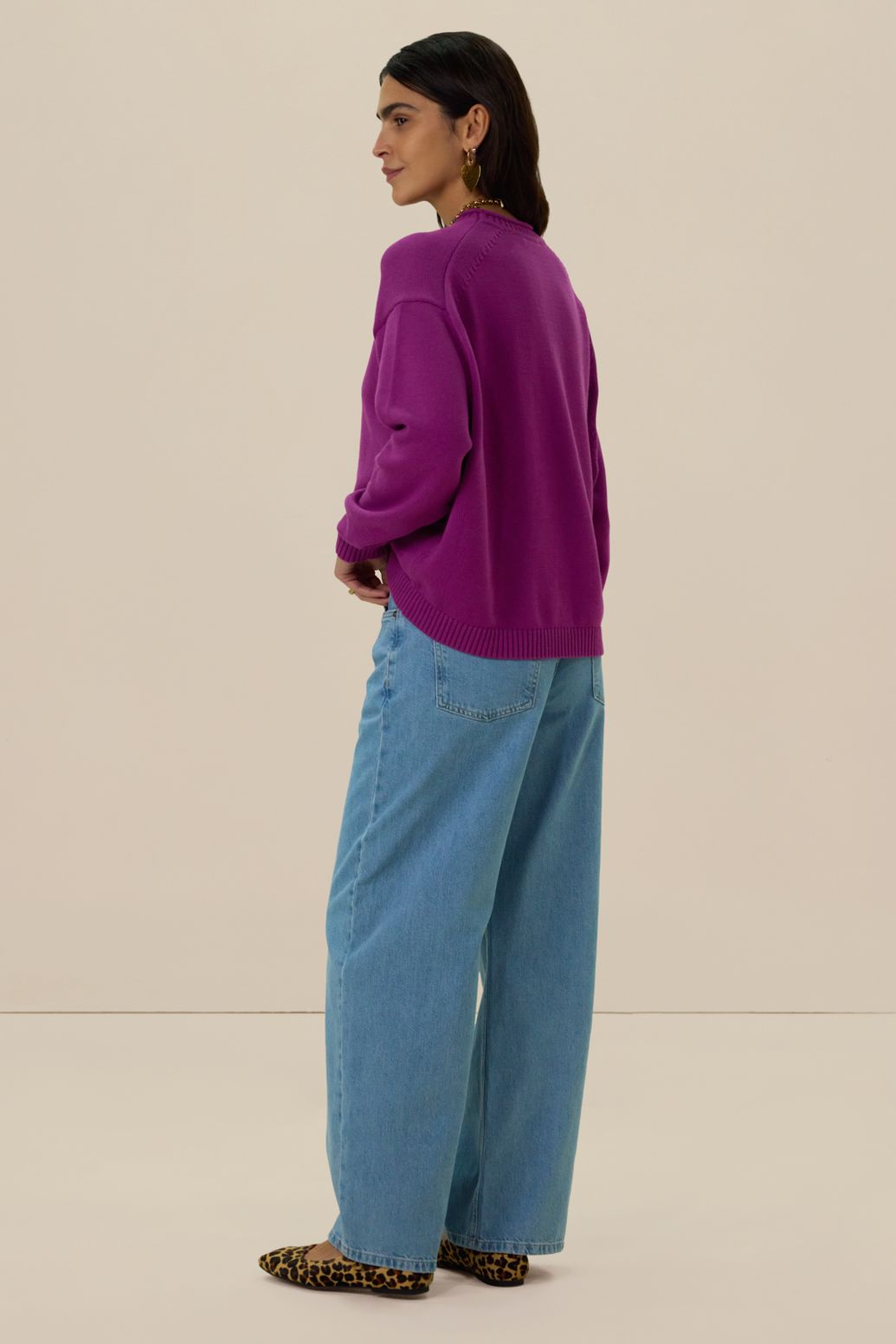 Strickpullover - lila