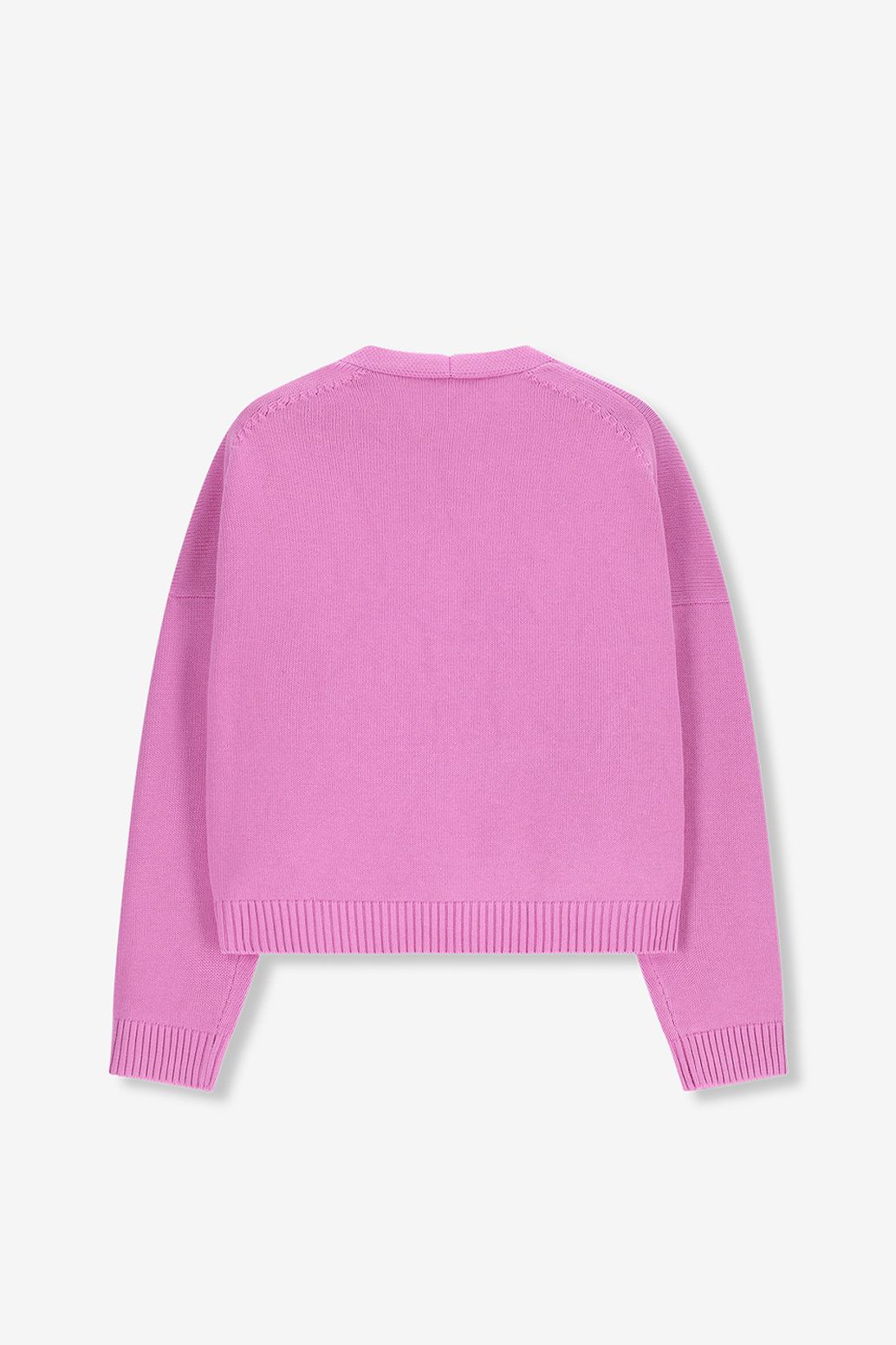 Strickjacke mit V-Ausschnitt - rosa