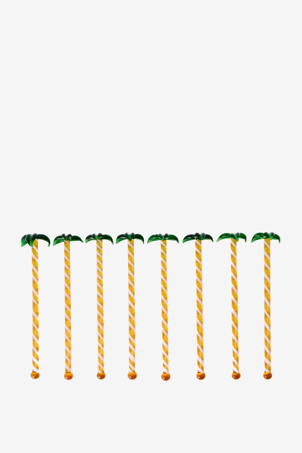 Cocktailstab aus Glas Palme