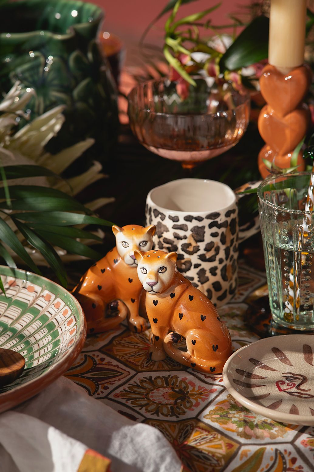 Mug avec imprimé léopard - marron clair