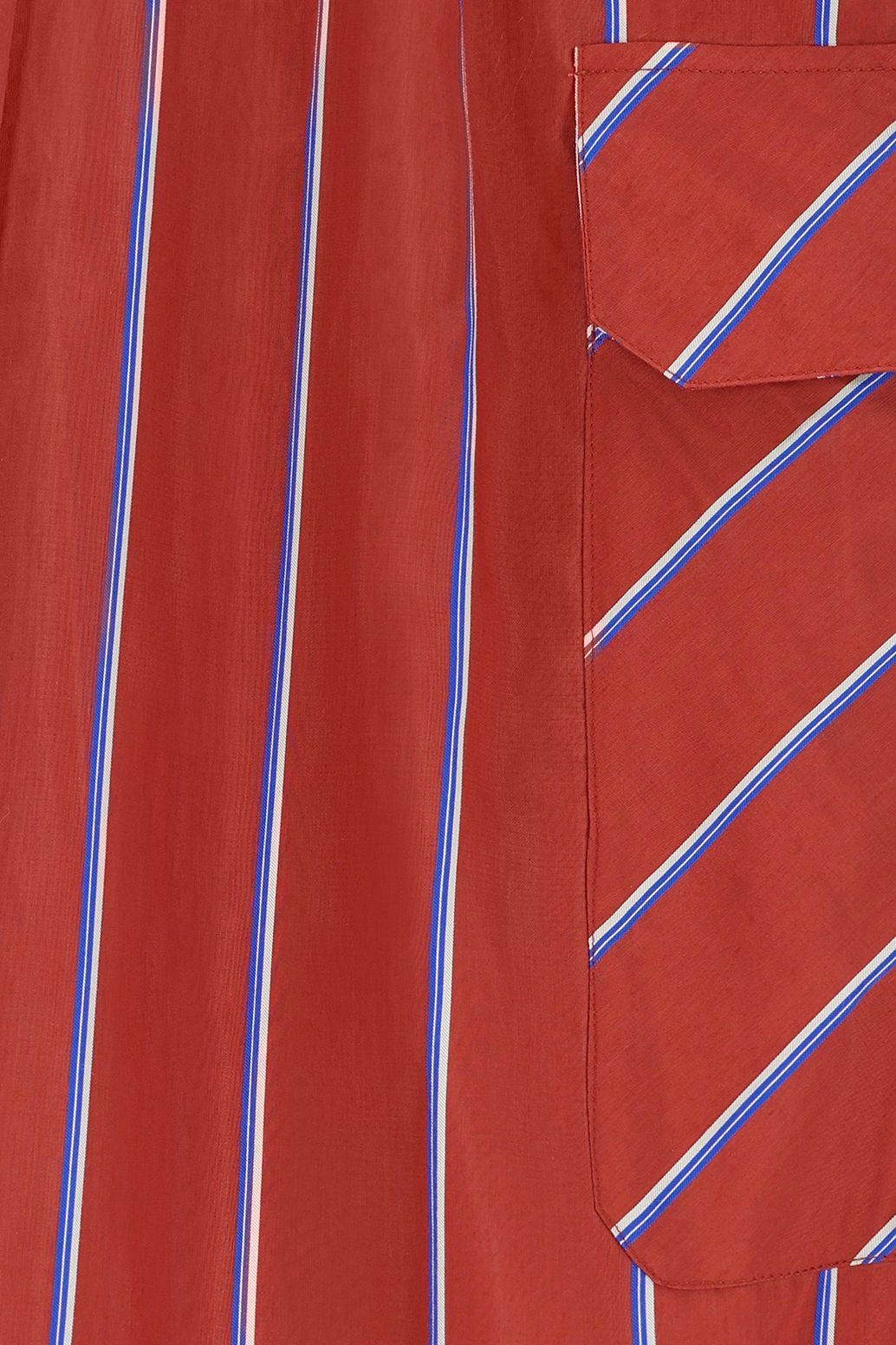 Bruine gestreepte high waist wide leg broek