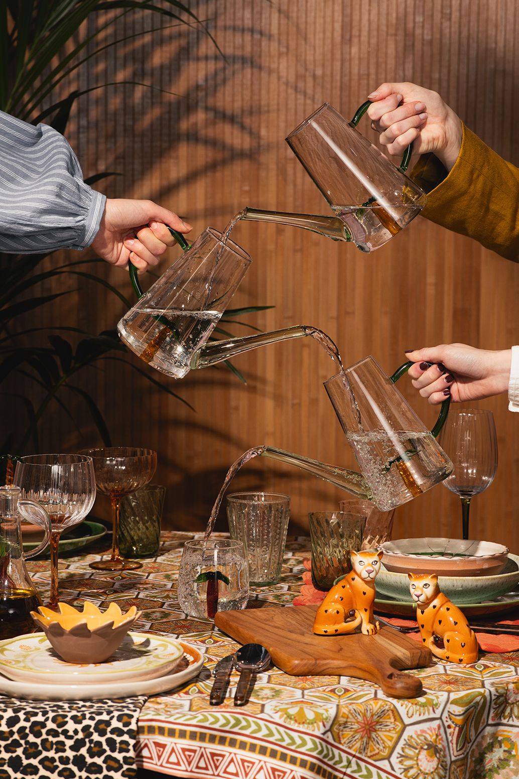 Glasgießkanne Palme