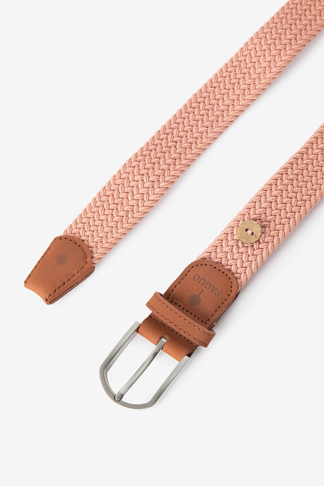 Roze gevlochten riem