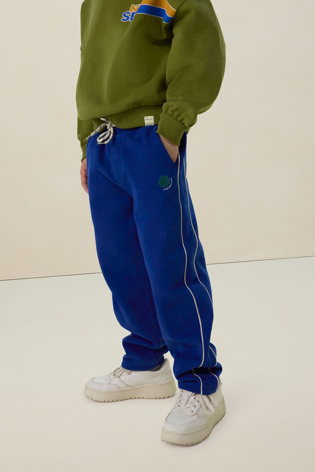 Jogginghose mit Streifen - blau