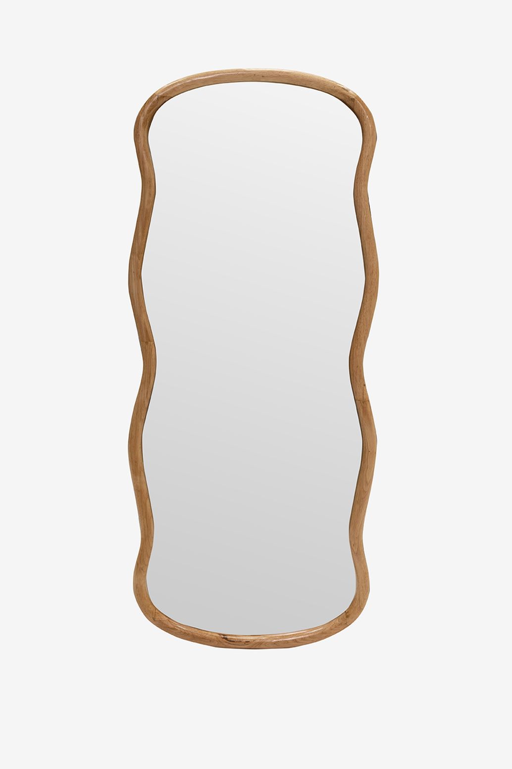 Großer organisch geformter Spiegel - hellbraun