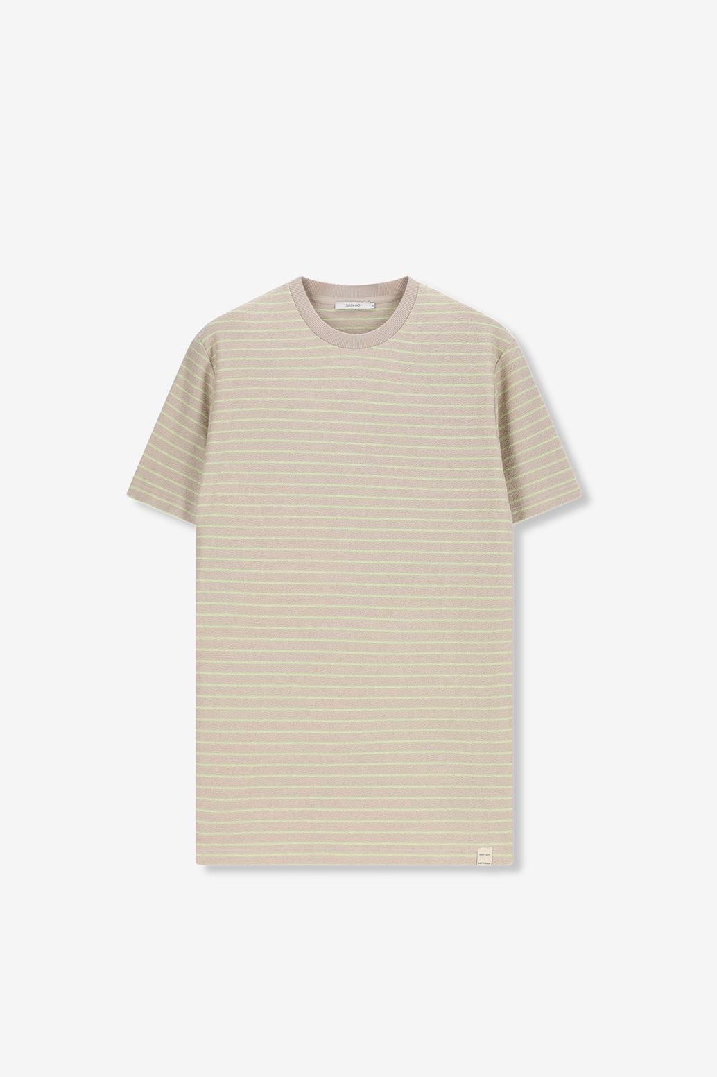 Beige t-shirt met strepen
