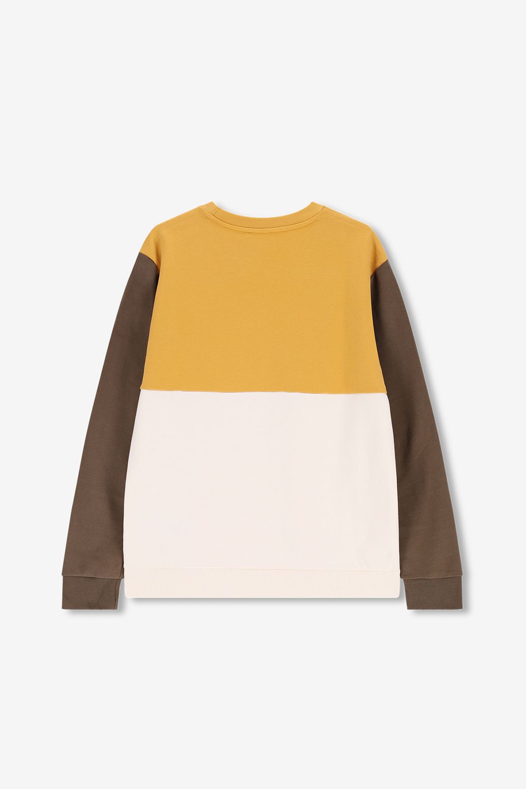 Colorblocking-Sweater mit Artwork-Print - dunkelgrün
