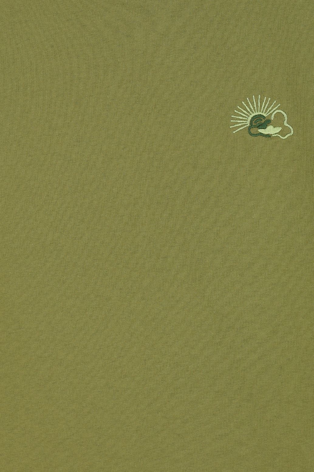 T-Shirt mit Stickerei - grün