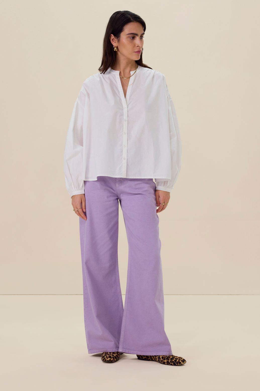 Blouse oversize - blanc