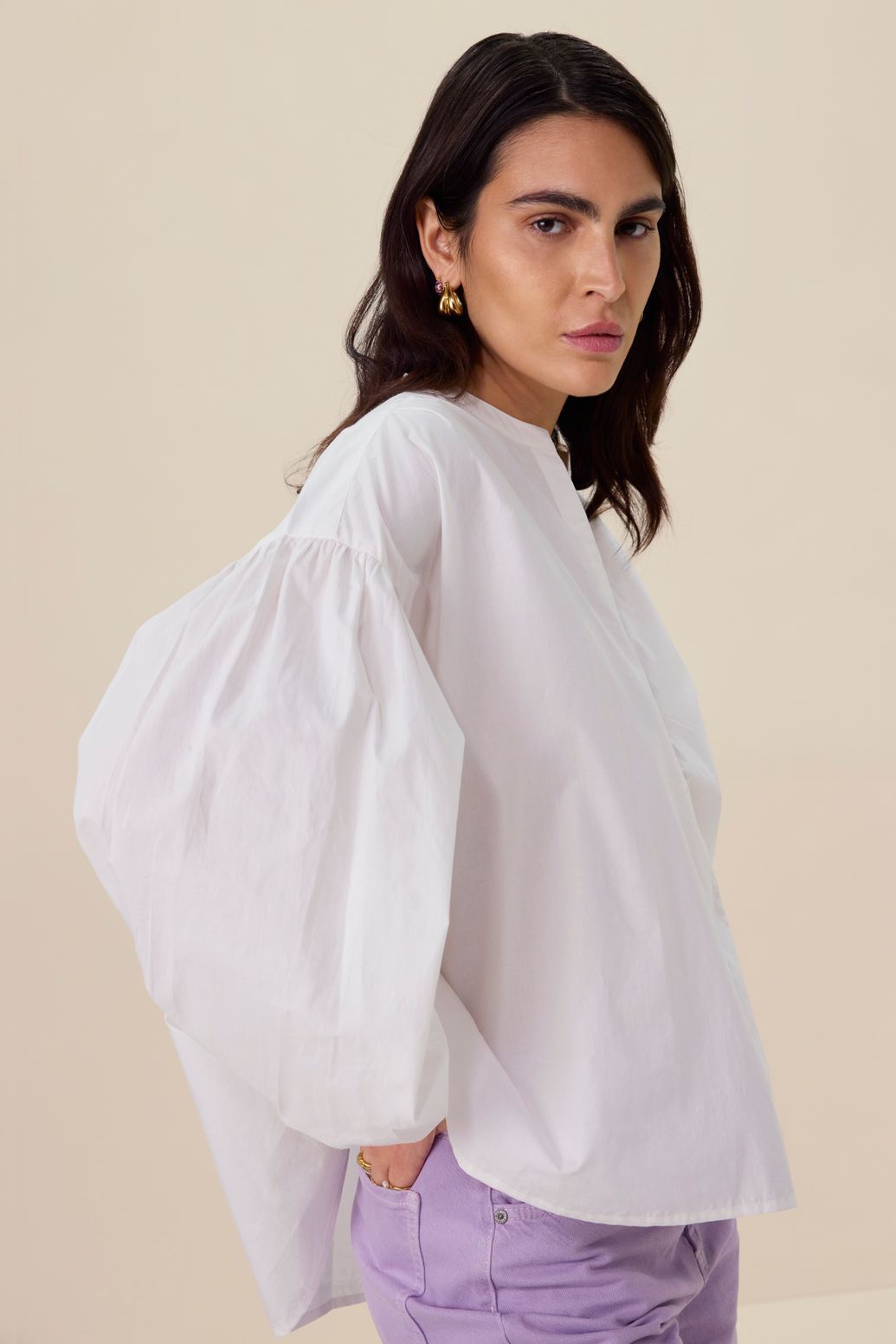 Blouse oversize - blanc