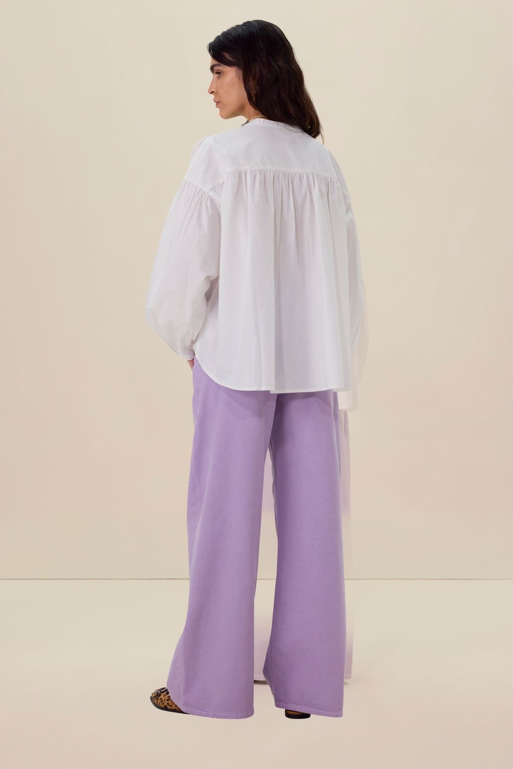 Oversize-Bluse - weiß