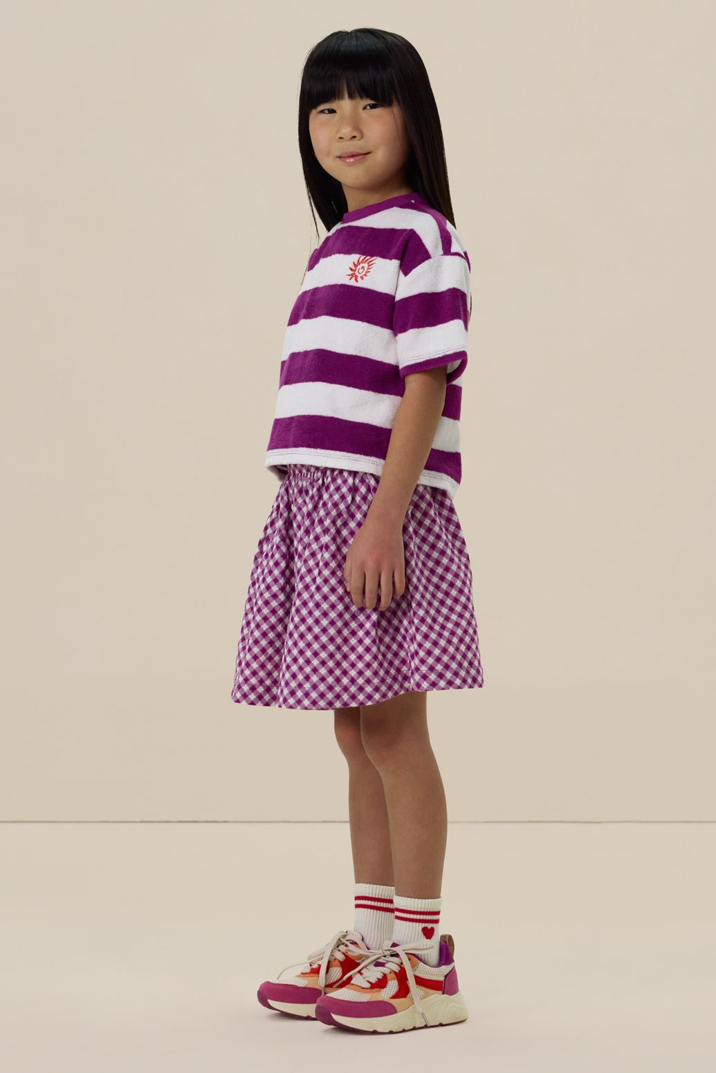 Jupe à carreaux - violet