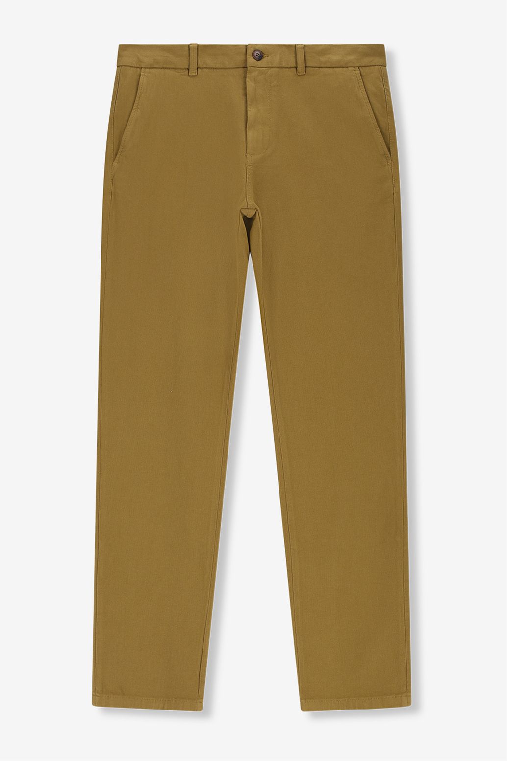 Groene mid-rise chino met elastische taille