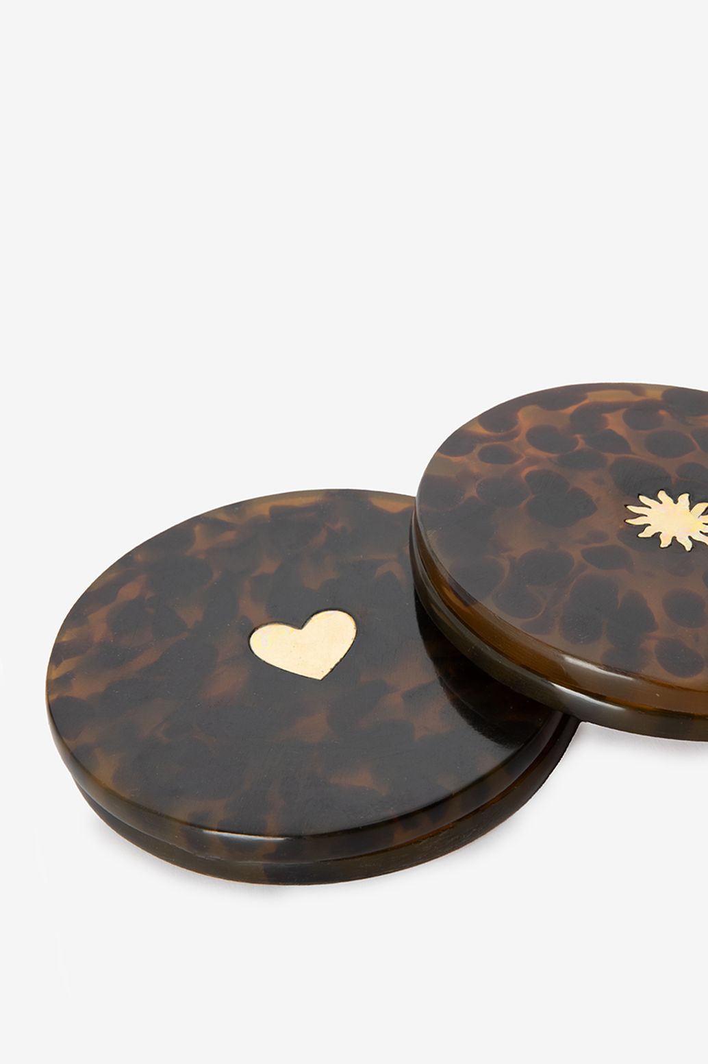 Bruine onderzetters met leopard print