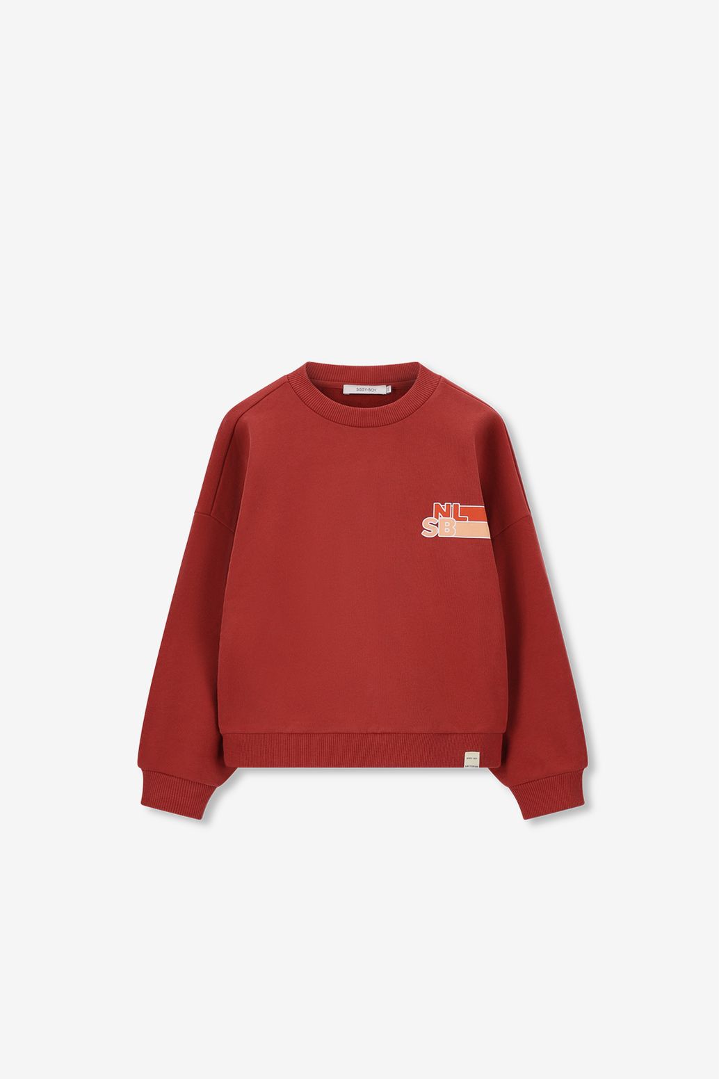 Sweat avec illustration - rouge foncé