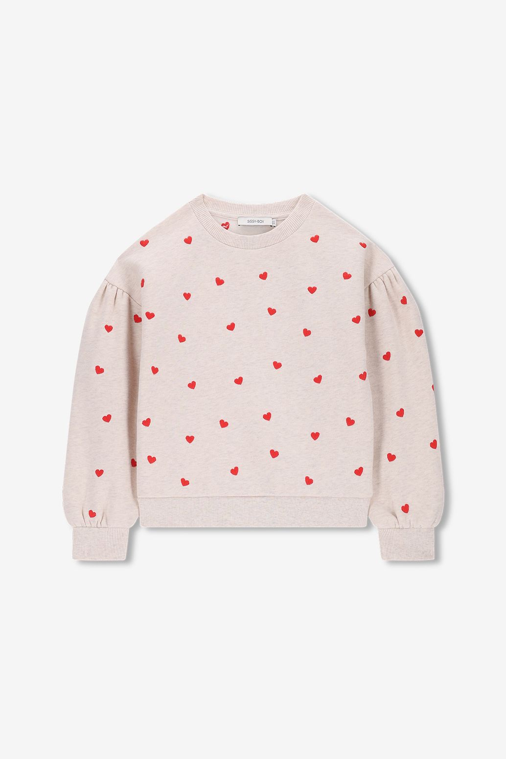 Sweater mit Herzstickerei - beige