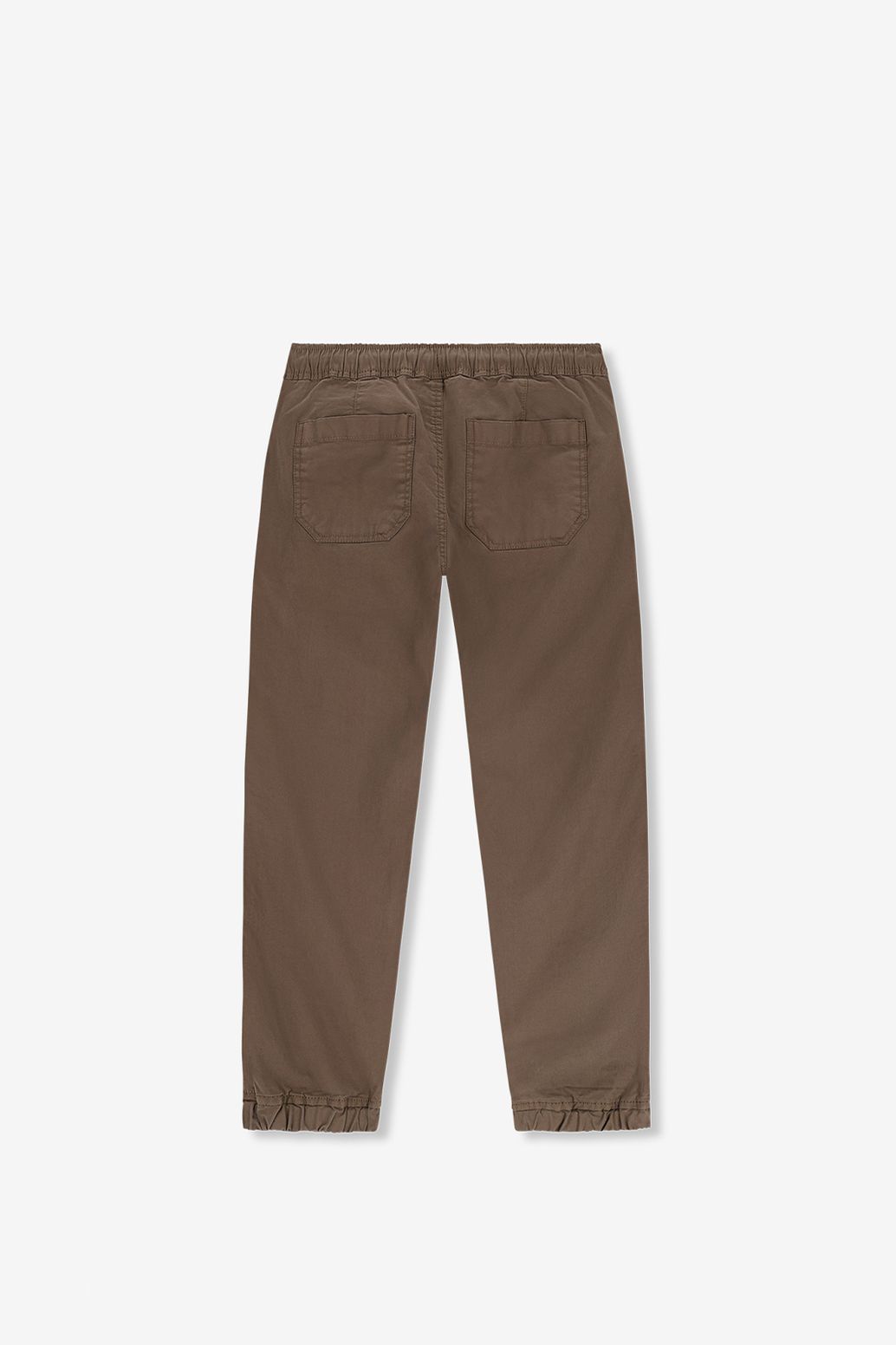 Denim-Jogger mit Kordelzug - dunkelbraun