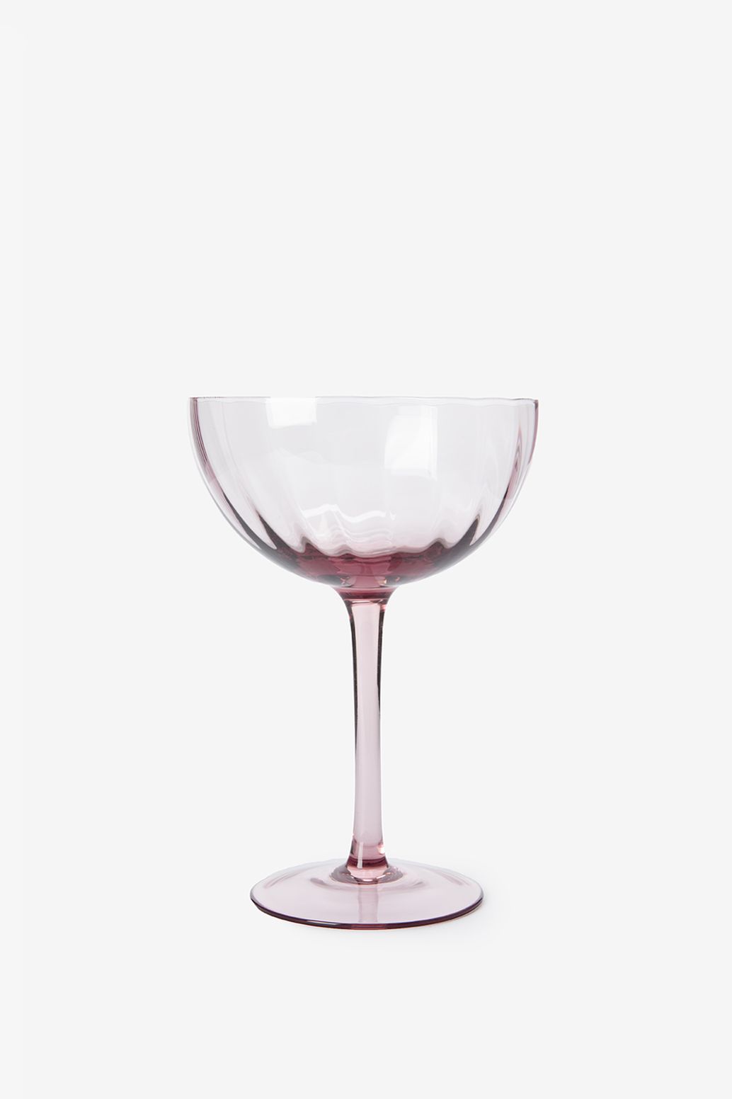 Verres à champagne aspect ondulé - violet clair