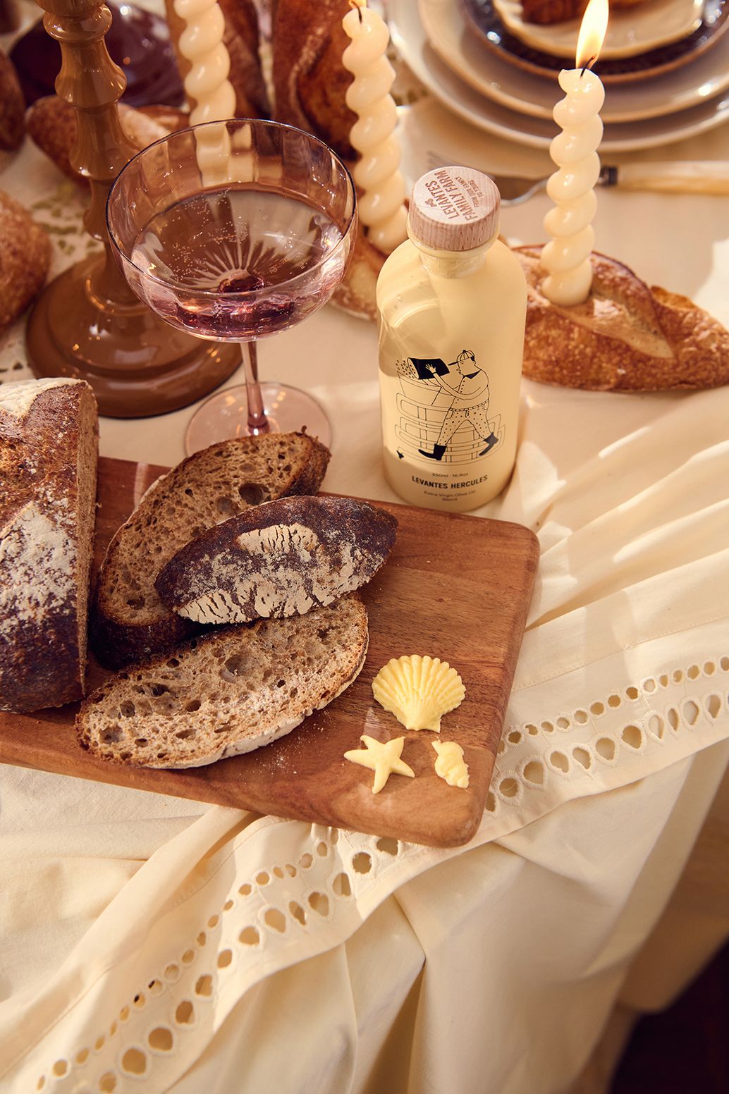 Verres à champagne aspect ondulé - violet clair