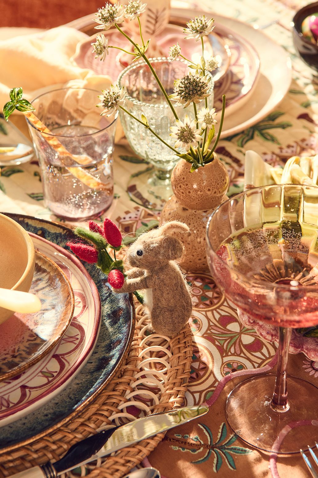 Osterornament Kaninchen - hellbraun