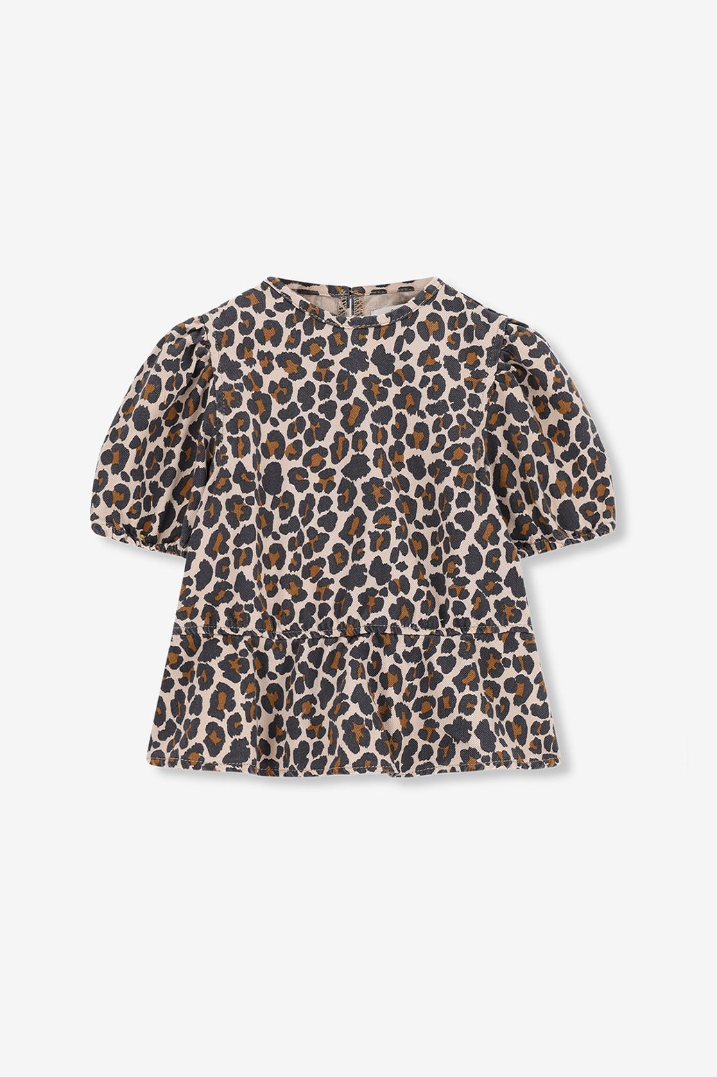 Bruine top met leopard print