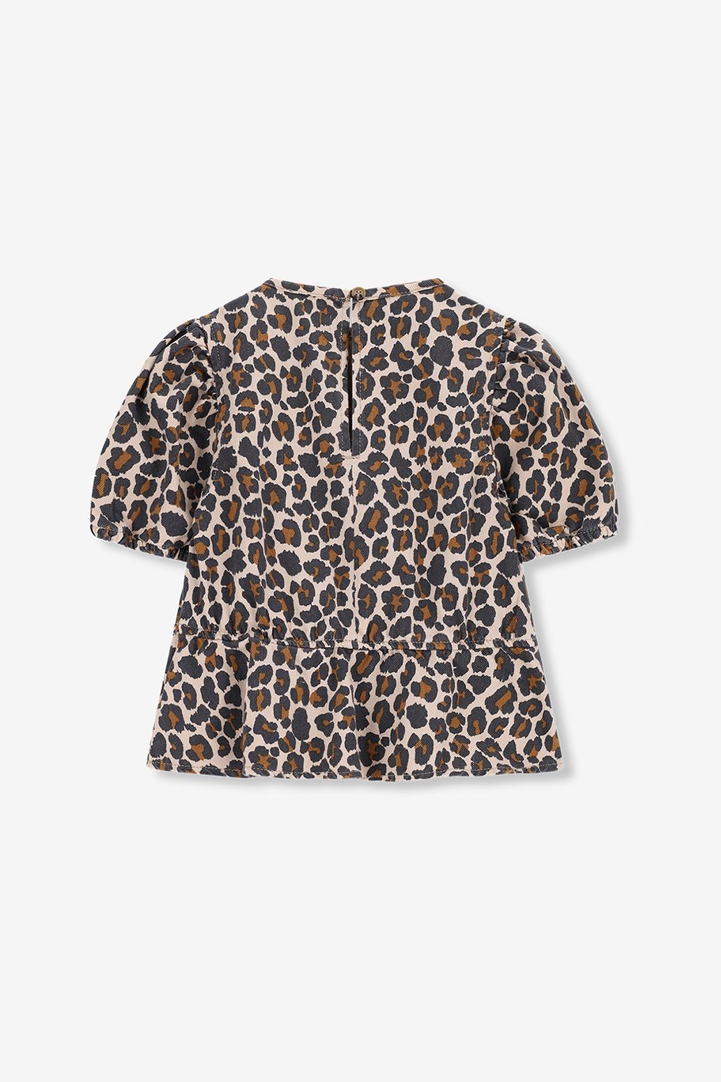 Bruine top met leopard print