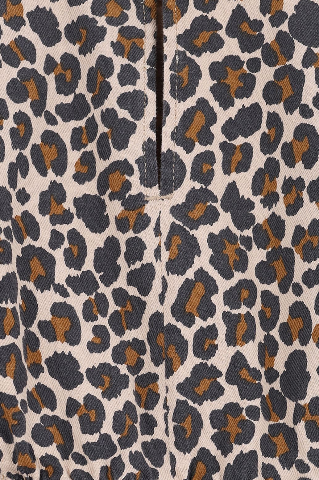 Bruine top met leopard print